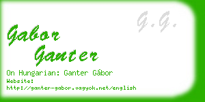 gabor ganter business card