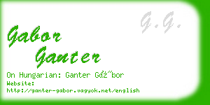 gabor ganter business card